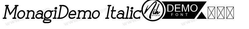 MonagiDemo Italic字体转换 MonagiDemo Italic字体转换